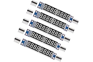 Stemedu 5PCS MAX7219 8-Digital 7-Segment Display Module LED Display Tube for Arduino MCU/51/AVR/STM32 Raspberry Pi ESP8266 Nodemcu