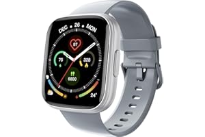CILLSO Smartwatch Uomo Donna, 1.95" Orologio Smart watch con Effettua o Risposta Chiamate, Impermeabil IP68 Orologio con Contapassi/Sonno/Cardiofrequenzimetro, 112 Sportive, Watch per Android iOS, Grigio