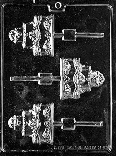 Wedding Cake - Sheet Plastic Chocolate Lollipop Mould 3 on 1