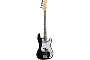 EKO GUITARS VPJ280 - Basso Elettrico 4 Corde, Serie "Tribute Starter", Corpo in Pioppo, Manico in Acero e Tastiera 21, 2 Pickup JB e PB, Controlli separati Volume e Tono, Colore Black