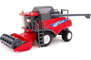 Toyland® 1:32 Scale Friction Powered Red Combine Harvester Toy Vehicle - Farm Toys - 25cm x 11cm (9.8" x 4.3")