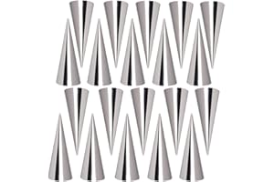 FantasyDay Cannoli Backform, 20 Stück Edelstahl Schillerlockenform Set Gerade Röhrchen Hörnchen Schaumrollenformen Sahnerollen - Cannoli Röhrchen Edelstahl Kuchen Gebäck Spirale Horn Cone Backzubehör