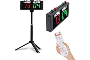 GAN XIN Marcador digital electrónico con temporizador de cuenta atrás de 1,5 pulgadas LED para baloncesto, bádminton interior, deportes al aire libre