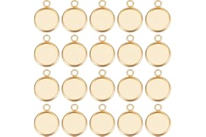 Beebeecraft Breloque Ronde Plate en Acier