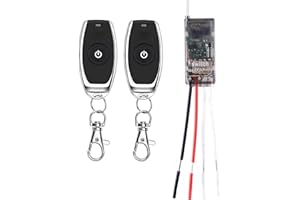 dstfuy 12v funkschalter,DC 12V 1 Kanal Trockenkontaktschalter Schaltrelais funkschalter,2A Mini Relais Wireless Lichtschalter Fernbedienung 164FT Langstrecken,für Deckenleuchten,LED Streifen.