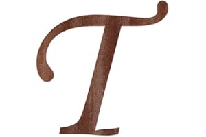 Bütic GmbH Lettres en placage de bois - MT - Lettres en placage de bois foncé de 0,6 mm - Taille au choix : 20 cm - Lettres : grand T