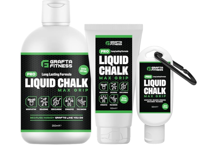 GRAFTA Fitness Pro Liquid Chalk for Weightlifting, Climbing, Gymnastics & CrossFit | Anti-Slip Hand Grip | Max Grip | No Mess Quick Drying Formula