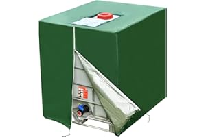 CSPone IBC Tank Abdeckung 420D Container Cover Wassertank Schutzhülle UV-Schutz mit Reißverschluss und Kordelzug
