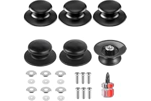 CERIOLL 6 Pezzi Cucina Manopole Coperchio,Manico Coperchio Pentola Universale,Pomello Universale Di Ricambio,Manopole Di Ricambio Coperchio Pentole,Manico Coperchio Pentola,Pomelli Coperchio Universali