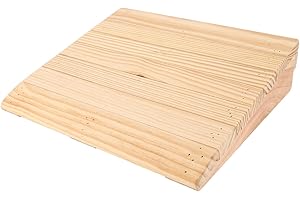 Cabilock Rampa De Umbral De Madera Antideslizante para Silla De Ruedas Y Robot De Barrido Rampa Portátil para Escalones En Hogar Y Oficina 11.81X10.15X2.75 Pulgadas