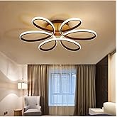 Lambadar Papatya Model Plafonyer Modern Led Beyaz Işık Ultra Power Led Avize Salon Mutfak Oda Hol Ledli Avize Siyah Tek Ebat 