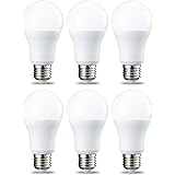 Amazon Basics - Confezione da 6 lampadine a LED, con attacco Edison E27, piccolo, da 10 W (equivalente a 75 W), luce bianca c