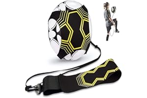 Nv Wang Trainer da Calcio,Pallone Calcio Soccer Solo Skill Practice Football per Bambini e Adulti, Attrezzatura per L’Allenamento Individuale con Cintura Regolabile per Bambini Adulti