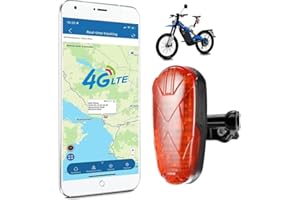 TKMARS Fahrrad GPS 4G GPS Ortungsgerät für E-Bike Roller Motorrad Lenker, Echtzeit Peilsender Tracker und wasserdicht, Wiederaufladbar, SOS-Alarm, mit APP/Webplattform