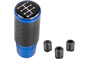 muge racing Gear Shift Knob，Car Gear Knob Shifter 6 Speed Universal Aluminum Gear Shifter Stick with 3 Adapters(Blue)