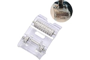 QTKSCEADLNCE Nähfuß Nähmaschinenfuß, Rollenfuß und Teflonfuß für Snap-On Nähmaschinen Leder Antihaftfuß Rollen Nähmaschine Rollen Nähfuß für Leder Filz Harte Stoffe Kompatibel mit Verschiedenen Nähmaschinen