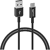 Amazon Basics USB-C to USB-A 2.0 Fast Charger Cable, 480Mbps Speed, USB-IF Certified, for Apple iPhone 16/15, iPad, Samsung G
