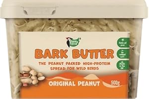 Happy Bird Bark Butter Peanut Spread for Wild Birds, Original 500 g - Palm Oil Free, No Added Salt