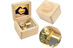 Sinzyo Scatola Musicale Meccanica Scatola Musicale d'Epoca Regalo di Natale di San Valentino(Caratteristica Scatola in Legno di Acero, Melodia:You Are My Sunshine)