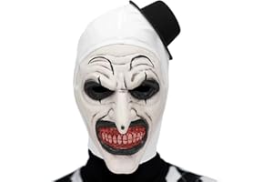 KQLHLHDYZ - Máscara de terror para Halloween, Art The Clown, Látex, Unisex, Adulto, 26 x 21 x 13,7 cm