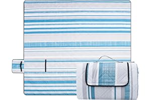 HOTLIKE Coperta da Picnic, 200 x 200cm Portatile Pieghevole Coperta da Spiaggia, Lavabile in Lavatrice & Antisabbia Grande Picnic Blanket con Retro Impermeabile, per Campeggio, Parchi, Picnic