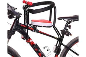 MAJOZ0 Siege Velo Enfant, Avant Vélo Siège Bébé Siège à Bicyclette avec Garde-Corps, Dossier et Pédale (pour Enfant de 2 à 6 Ans)