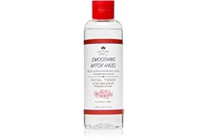 Nature Spell Witch Hazel Tónico Facial con Fruta Alfa Hidroxiácidos, Flor de Cerezo, Aloe Vera y Agua de Rosas 200 Ml – Suavizante Tónico Facial con Aha'S Natural – Formulación Libre de Alcohol