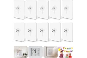 VEHMNTY 22 Stück Bilderhaken Selbstklebend Bilder Aufhängen Ohne Bohren Transparent Klebehaken Bilderhaken Ohne Bohre Bildaufhänger Selbstklebend für Bilder Poster Fotos Gemälde Maximale Belastung 5kg