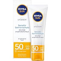 NIVEA SUN UV Gesicht Sensitiv Sonnencreme im 1er Pack (1 x 50 ml), Gesichtscreme mit LSF 50+ für sensible Haut…