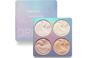 Lucoss Illuminante Viso Make Up Polvere Tavolozza Illuminante per Viso,Shimmer Highlighter Makeup Palette di Illuminanti