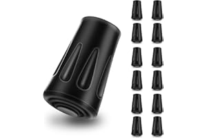ACIELANNA Nordic Walking Stöcke Gummipuffer 12 Stück, Gummipuffer für Walkingstöcke Universal, Wanderstöcke Gummipuffer für Trekking Poles, Gehstock Gummipuffer Anti-Rutsch, Verschleißfest, Starker Halt(11mm)