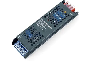 KSIBNW Transformador 220V a 24V 200W 8,3A LED Driver, Fuente de Alimentación Ultrafina AC 220V a DC 24V para Tiras LED