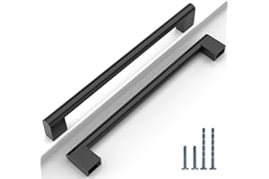 9BUILD 10 Pezzi Nero Distanza fori 192mm Maniglie per mobili da cucina maniglie per mobili maniglie cucina Maniglie per Armadio Maniglie per Mobili Moderni Maniglie Armadio EU0030