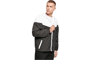 Build Your Brand Men's 2-tone Tech Windrunner windbreaker (pack of 1)