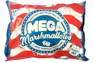 JYSTOCK LIMITED Mega Marshmallow Pack 550g- Tasty, Fluffy, Extra Large Fat Free. Smores & Roasting Pack of 1 (550g x 1)