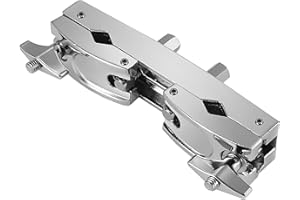 Musiin Silver Dual Drum Clamp with Adjustable Quick Release Structure, Crafted from Quality Stainless Steel Material, Expands Jazz Drum Accessories
