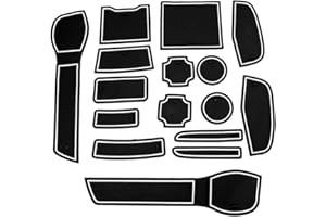 MARCHFA Non-Slip Mat Compatible for Qashqai 2019 2020 2021 Cup Holder Interior Mats Accessories 16 Pcs (white)