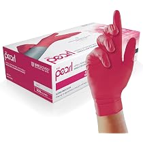 Gants Jetables En Vinyle UNIGLOVES Unicare - Sans Latex Ni Poudre, Taille M, Boîte De 100, Rouge - 13