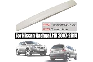 UNKNOW maniglia del coperchio del bagagliaio del portellone posteriore verniciata bianca senza chiave a I e foro per la fotocamera, per Nissan Qashqai J10 2007-2014 Copertura di rivestimento in plastica
