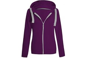 Parsa Fashions Damska gładka bluza z kapturem z zamkiem błyskawicznym damska polarowa bluza z kapturem długie rękawy przednie kieszenie miękka rozciągliwa wygodna plus size od S do XXXXXXXL (UK 6-30)
