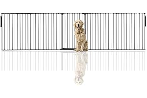 Bettacare Premium Extra Tall Multi Panel Flexible Dog Barrier, up to 370cm Wide, Black, 105cm Tall, Dog Barrier for Pets Dogs and Puppy, Puppy Barrier suitable for Indoor and Outdoor use