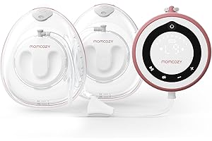 Momcozy V1 Tiralatte Ospedaliero - Tiralatte Elettrico Doppio Portatile e a Mani Libere con Touch Screen Intelligente, 27 Combinazioni di Tiralatte e 5 Dimensioni di Flangia