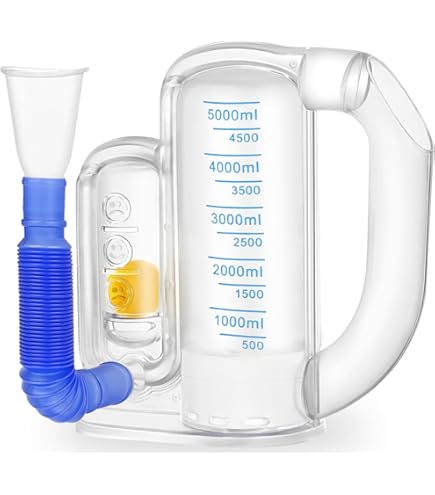 Spiromètre D'entraînement Respiratoire Adulte – Capacité 6000 Ml – Inspirex Exerciser