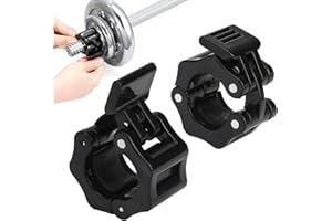 DORART HOME Stop Disque 30 mm, 2 pcs Fermoire d'Haltères à Libération Rapide Collier à Pince pour Barre Olympique 30mm Bagues de Serrage Sécurisée Barbell Clips pour Training Haltérophilie Formation Noir