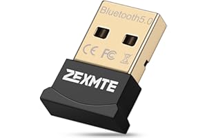 ZEXMTE Bluetooth Adapter PC, Multi-Device-Konnektivität USB Bluetooth Dongle 5.0 für Laptop PC- Nterstützung Windows 10/8/7/ Vista/Xp, Für Maus/Tastatur/Headset