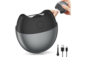 QEWEUUIE Elektrischer Nagelknipser mit 2 Geschwindigkeitseinstellungen, wiederaufladbar, LED-Licht, Aufbewahrungsbox und magnetischer Deckel, sicher für Babys, ältere Menschen und Erwachsene