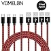 Produktbild Micro USB Kabel, [3FT-4Pack Nylon geflochten Schnelle Geschwindigkeit Sync & Ladekabel A Male to Micro B für Samsung, HTC, LG, HP, Sony, Most Android und weitere Smartphones-[Rot + schwarz]
