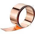 uxcell Copper Flashing 99.95% Pure, 0.5mm Thickness 24 Gauge Copper Roll, 11ft x 2in Copper Sheet Metal Flashing for Contractors DIY Projects, Multiple Sizes