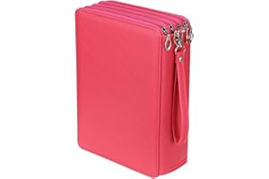 Sumnacon 200 Trousse de Crayon, Sac à Crayon Couleur pour Dessinateur Professionnelle ou Amateur en PU Cuir (rouge) Pas de crayon