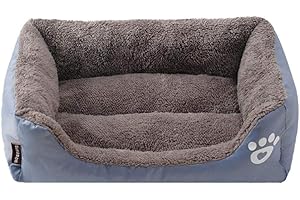 PENVEAT Letto per Cani di Piccola Taglia Medio Grande Impermeabile Morbido in Pile Caldo Gatto Letto casa Cama Perro S-3XL 10 Colori Zampa Divano Letto per Cani, H, L 68 cm x 55 cm x 16 cm